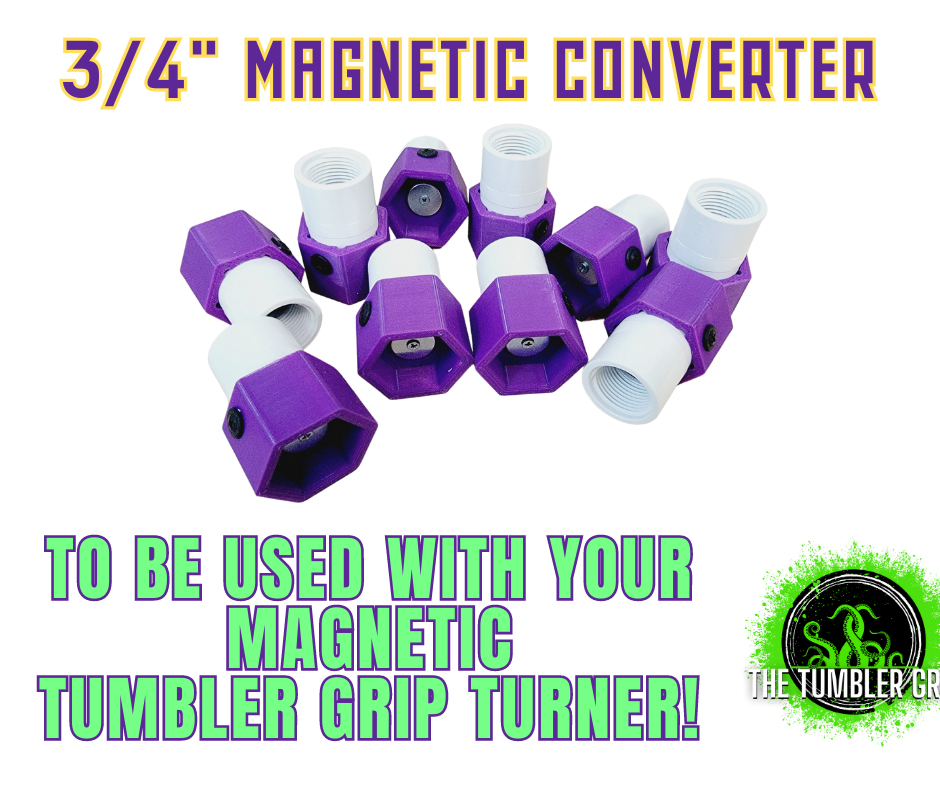 Covered SINGLE Magnetic Cup Turner with Tumbler Grips – The Tumbler Grip