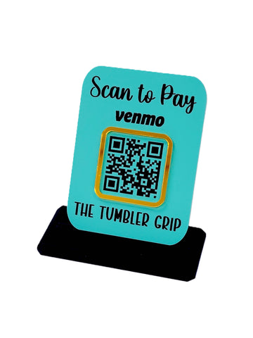 Single QR Code "Scan to Pay" Mini Acrylic Sign