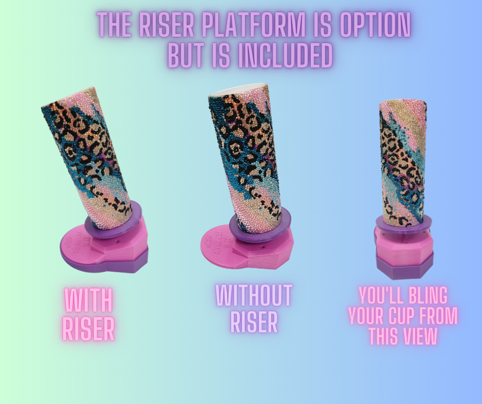 The Stoner Grip. Spinning Bling Stand for Blinging Tumblers The