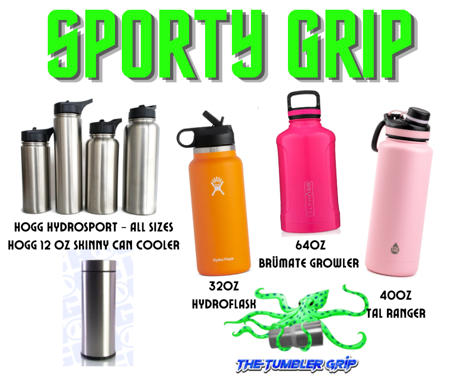 GRIP TRIO Includes our Tumbler Grip, Sporty Grip, & Bullet Grip 1