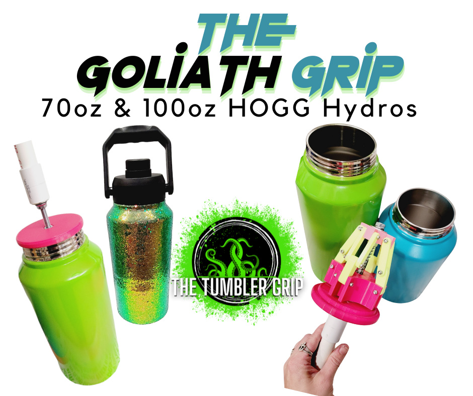 GOLIATH Grip - 70oz & 100oz Hydro Jugs from HOGG – The Tumbler Grip