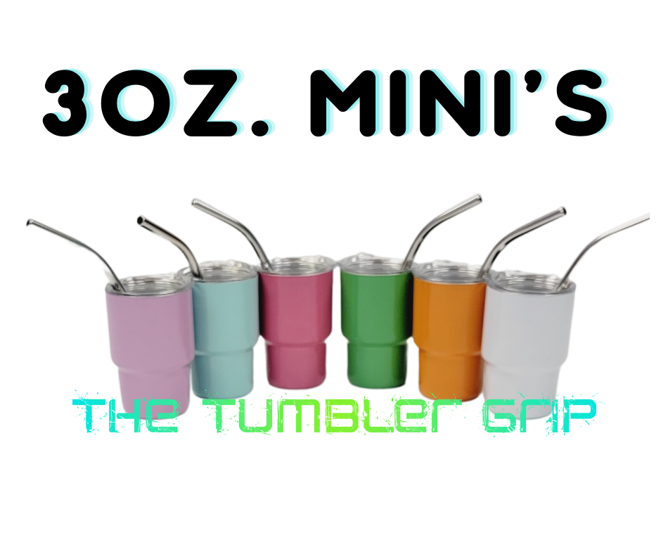 3oz Mini Stainless Steel Tumbler, Single or 6 Pack
