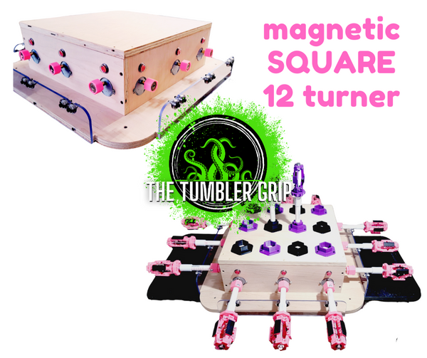 Magnetic 12 Arm Turner - Base Turner + 12 Drying Stands