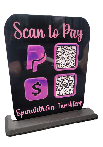 Two QR Code  "Ways to Pay" Payment Method Display Sign