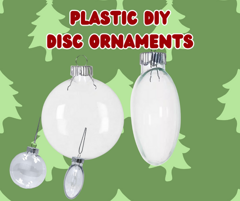Plastic Christmas Ornaments for DIY Crafts