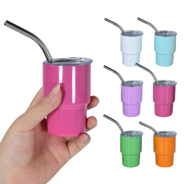3oz Mini Stainless Steel Tumbler, Single or 6 Pack
