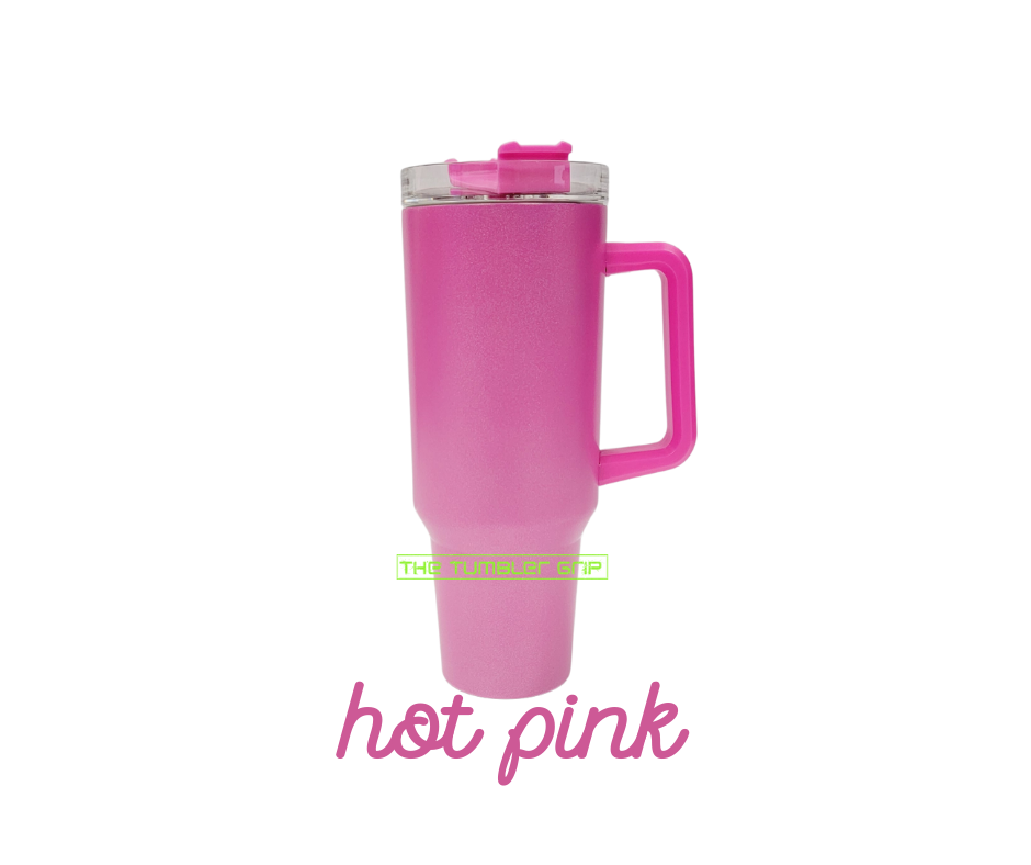 Hot Pink 40 Oz Handle Tumbler