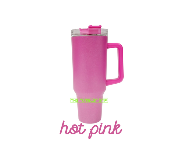 40 oz. Stainless Steel Tumbler with Handle, Holographic Shimmer, Sublimation