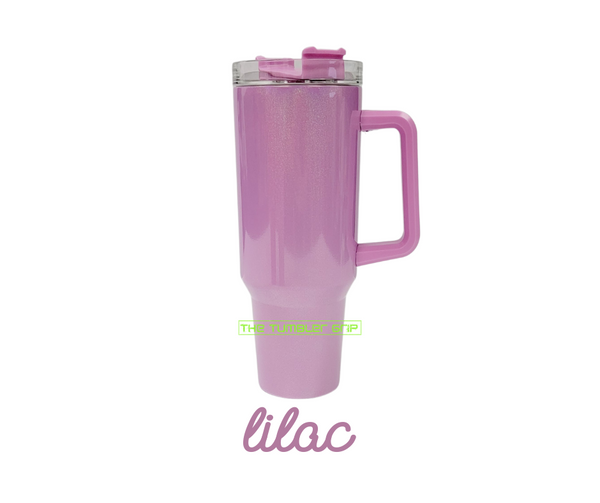 40 oz. Stainless Steel Tumbler with Handle, Holographic Shimmer, Sublimation
