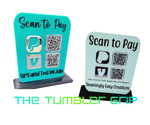 Two QR Code  "Ways to Pay" Payment Method Display Sign