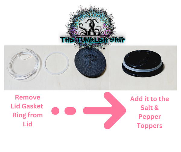 Salt & Pepper Mini Tumbler Shaker Lids