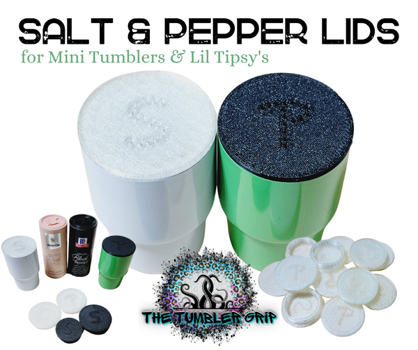 Salt & Pepper Mini Tumbler Shaker Lids