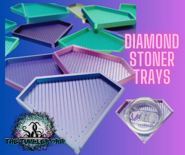 Diamond Shape Stoner Trays - 3D Printed Colorshift Filament