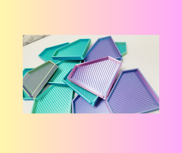 Diamond Shape Stoner Trays - 3D Printed Colorshift Filament