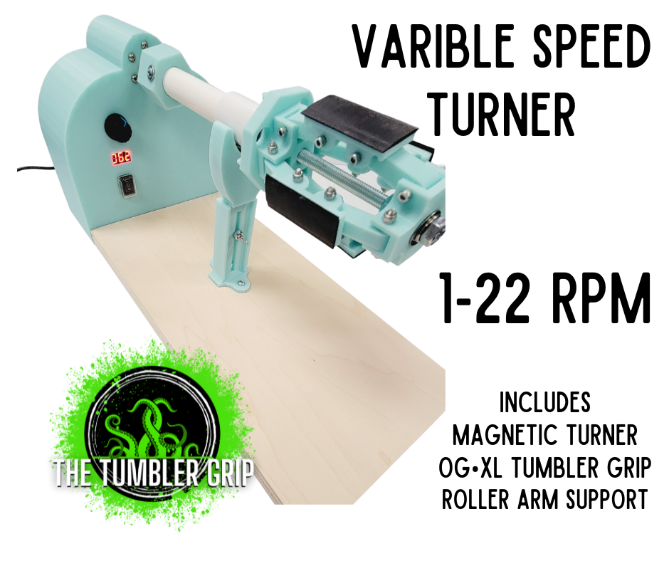 Variable Speed Magnetic Turner (No Tumbler Grips Included, Pictures for Reference Only)