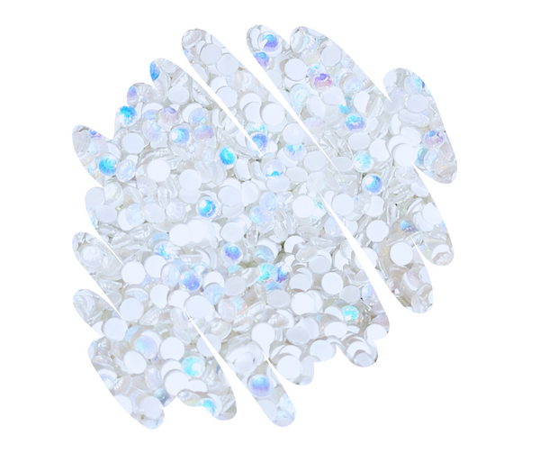 WHITE WIDOW Glass Rhinestones / Crystal Opal Luminous