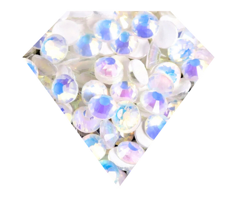 WHITE WIDOW Glass Rhinestones / Crystal Opal Luminous