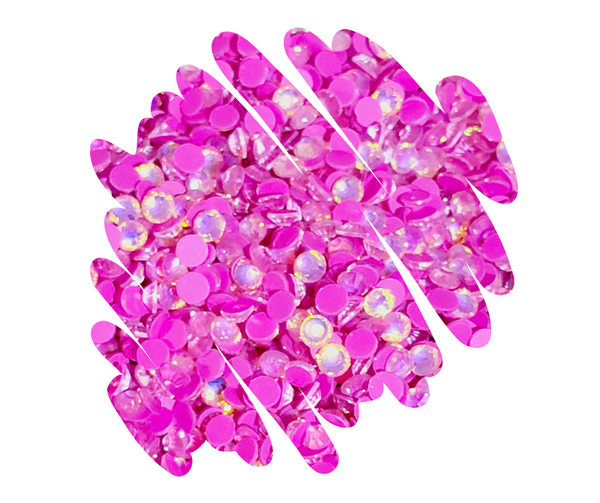 FORBIDDEN FRUIT Glass Rhinestones / Dark Pink Opal Luminous