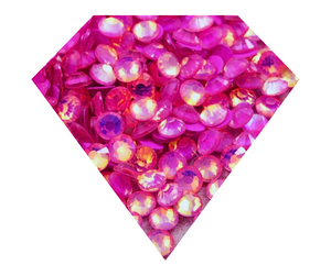 FORBIDDEN FRUIT Glass Rhinestones / Dark Pink Opal Luminous