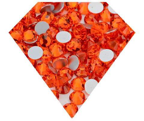 LIT Orange Glass Rhinestones