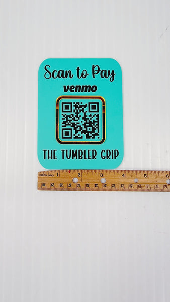 Single QR Code "Connect with Us" Mini Acrylic Sign