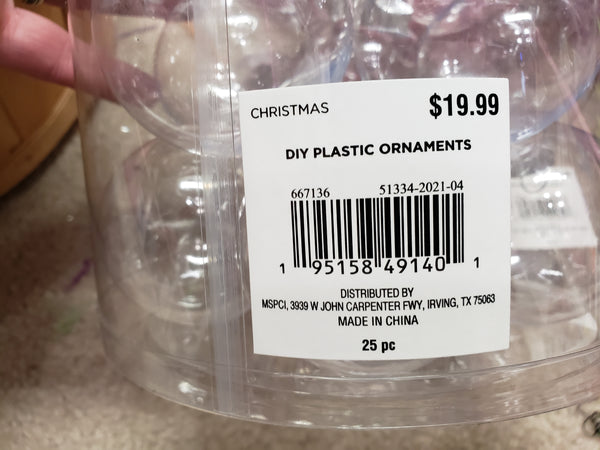 Holiday Ornament Insert (Michaels)