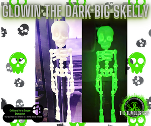 BIG Skelly GLOW IN THE DARK - Critters FUR A CAUSE 3D Print FREE Shipping - Breast Cancer Foundation Donation