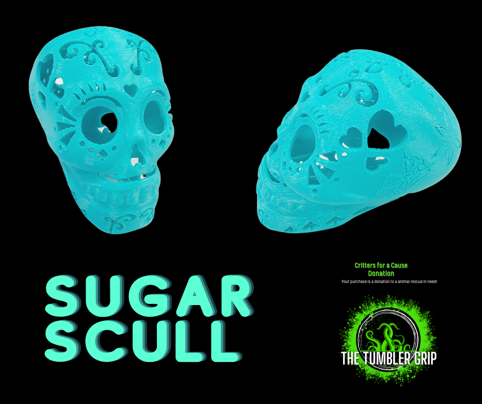 Sugar Skull - Critters FUR A CAUSE 3D Print FREE Shipping - Breast Cancer Foundation Donation