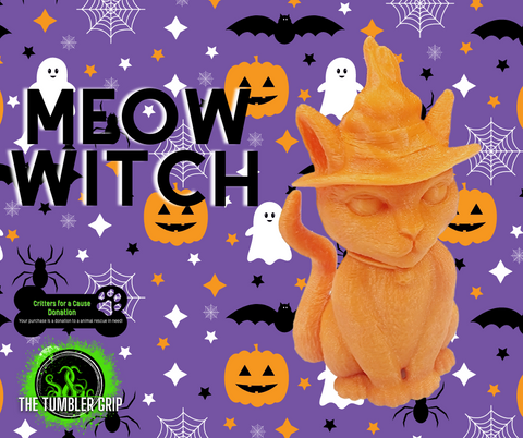 Witchy Cat - Critters FUR A CAUSE 3D Print FREE Shipping - Breast Cancer Foundation Donation