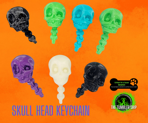 Lil Skelly Head Keychain -  Critters FUR A CAUSE 3D Print FREE Shipping - Breast Cancer Foundation Donation