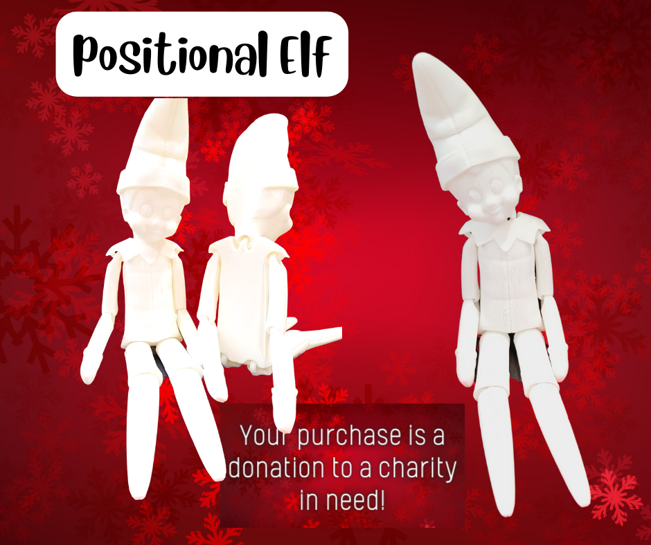 Positional Elf - Critters FUR A CAUSE Articulated 3D Print FREE Shipping - Your purchase is a Donation to a Charity in Need