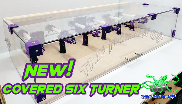 Covered 6 Cup Magnetic Turner with Tumbler Grips