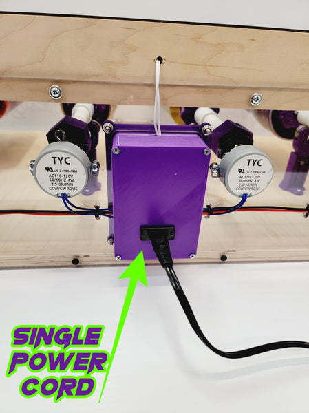Covered 6 Cup Magnetic Turner with Tumbler Grips