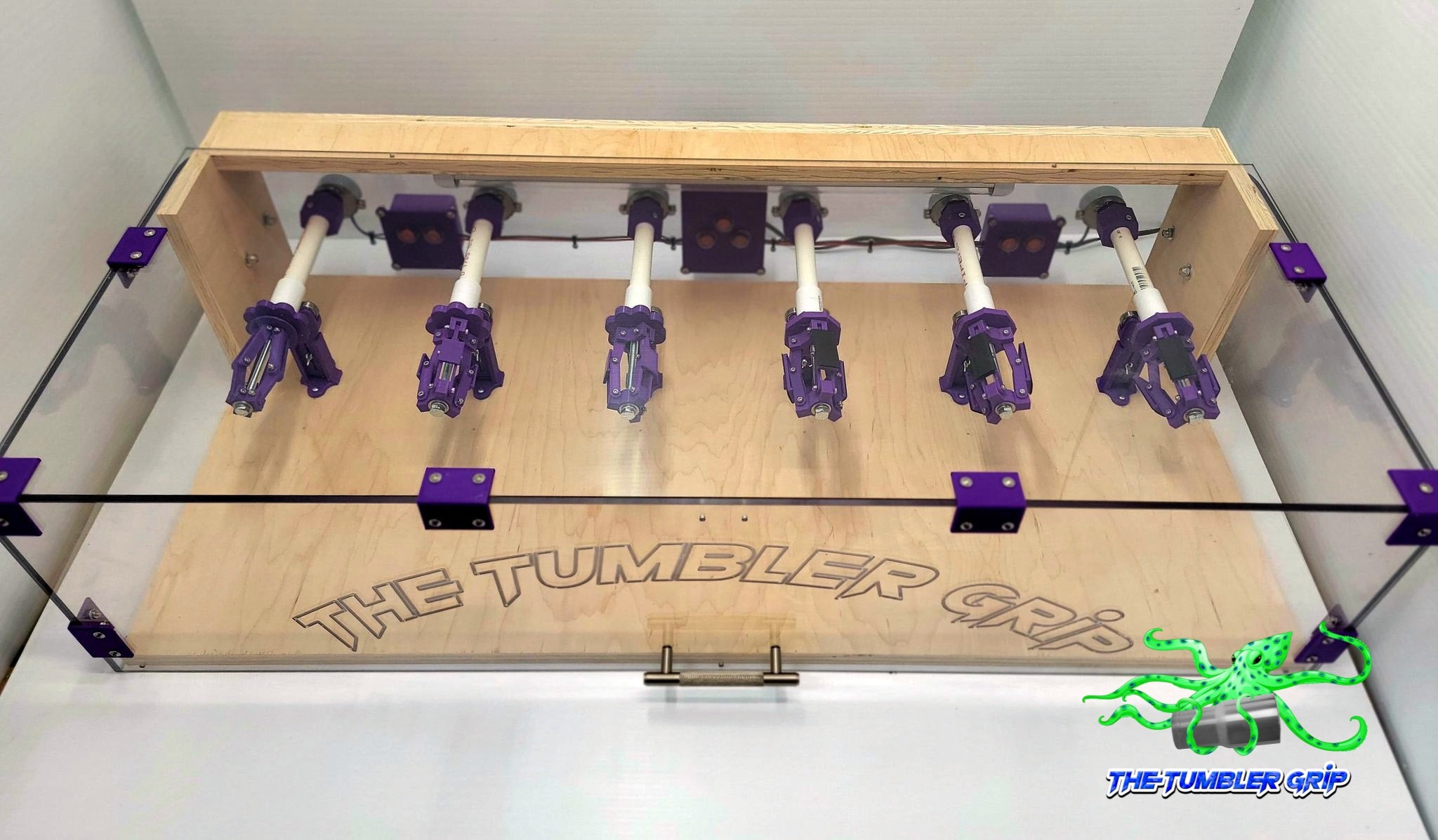 Covered 6 Cup Magnetic Turner with Tumbler Grips
