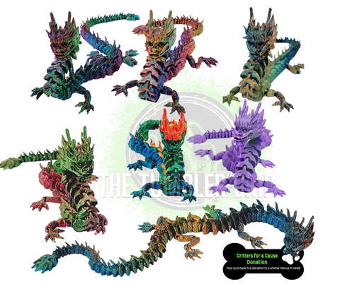 Color Shift Articulated Mystic Dragons - Critters Fur a Cause - FREE Shipping!