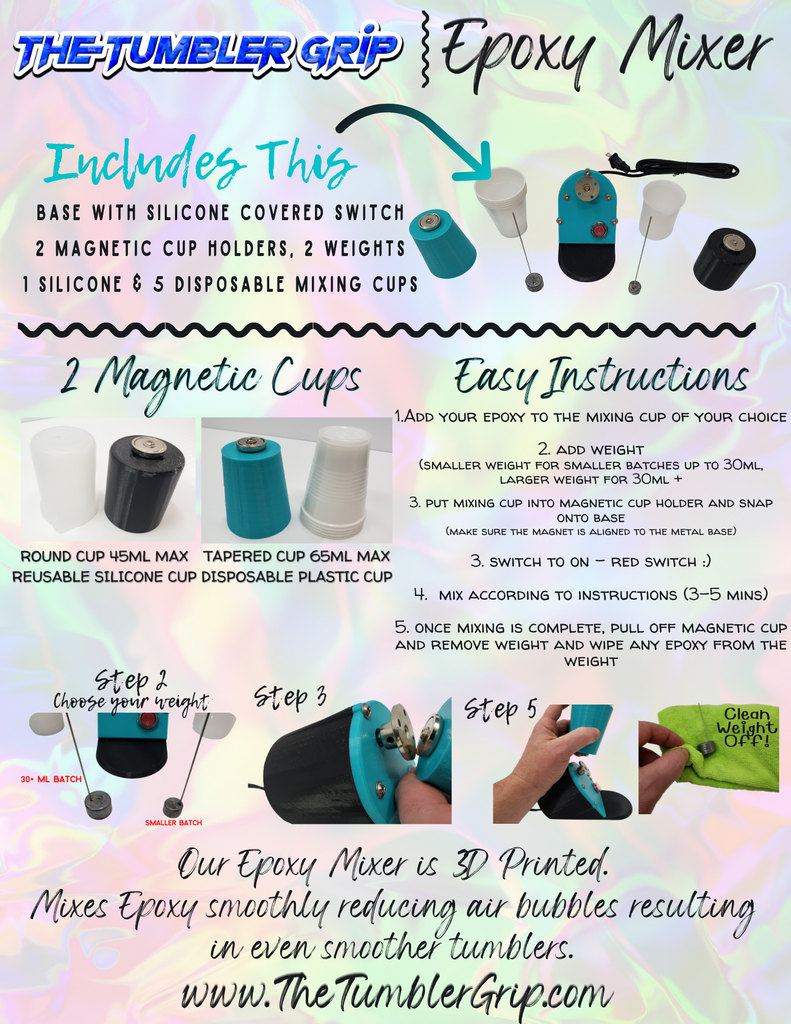 Epoxy Mixer with Magnetic Cups – The Tumbler Grip