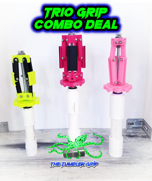 TRIO GRIP COMBO - Includes our Tumbler Grip, Sporty Grip, & Bullet Grip and 3 Roller Arm Stands - $15 Savings!