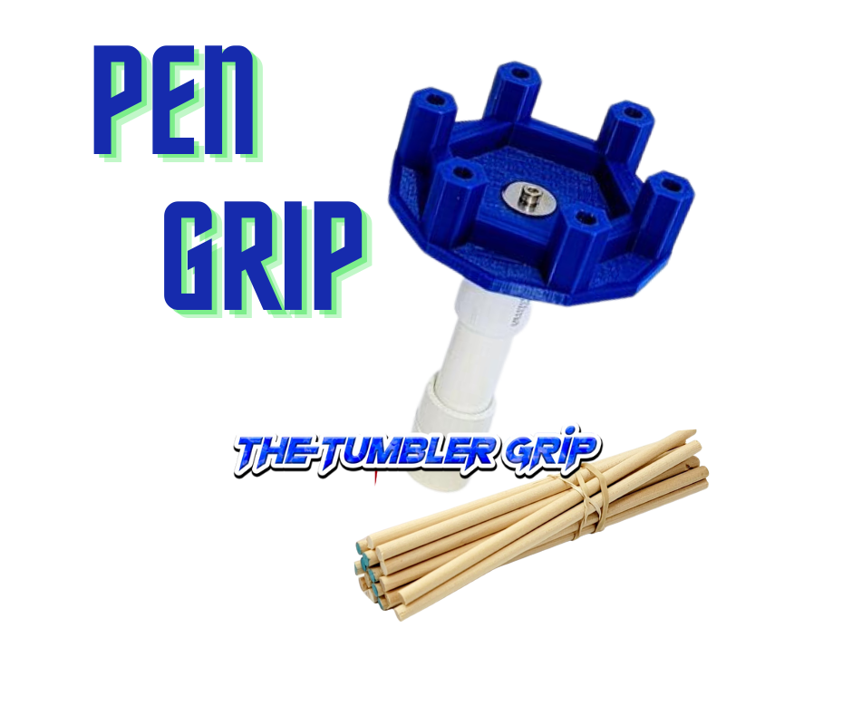 Pen Grip Attachment in your Color Choice, Dowel Rods included