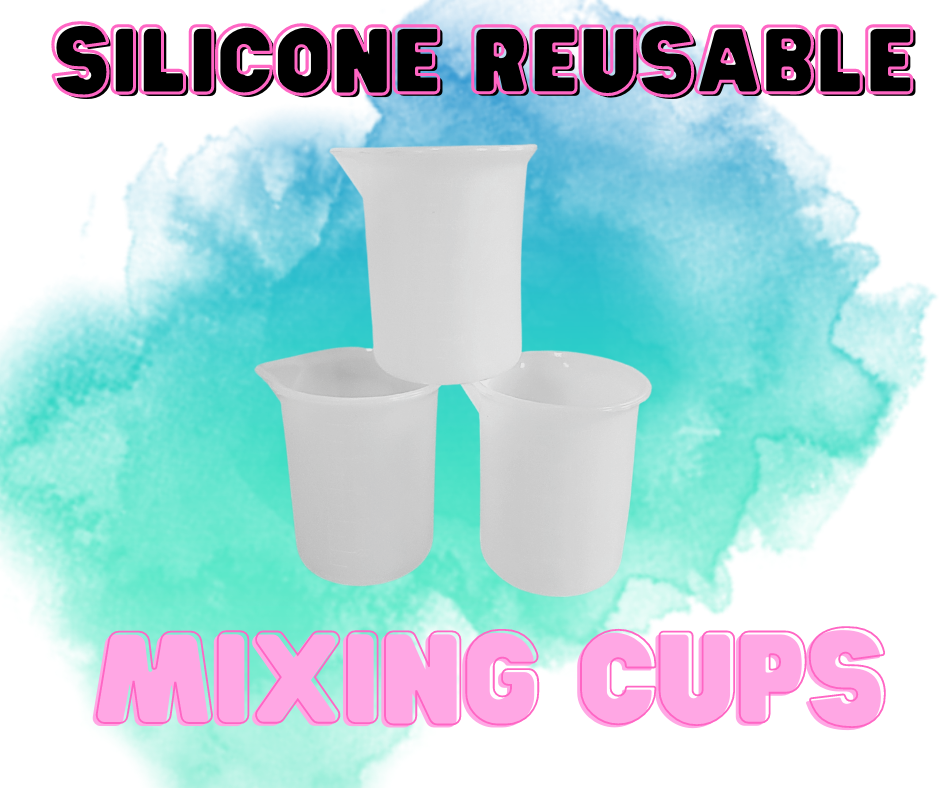 3 Reusable Silicone Mixing Cups for Epoxy Mixer