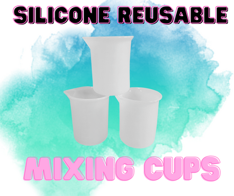 3 Reusable Silicone Mixing Cups for Epoxy Mixer